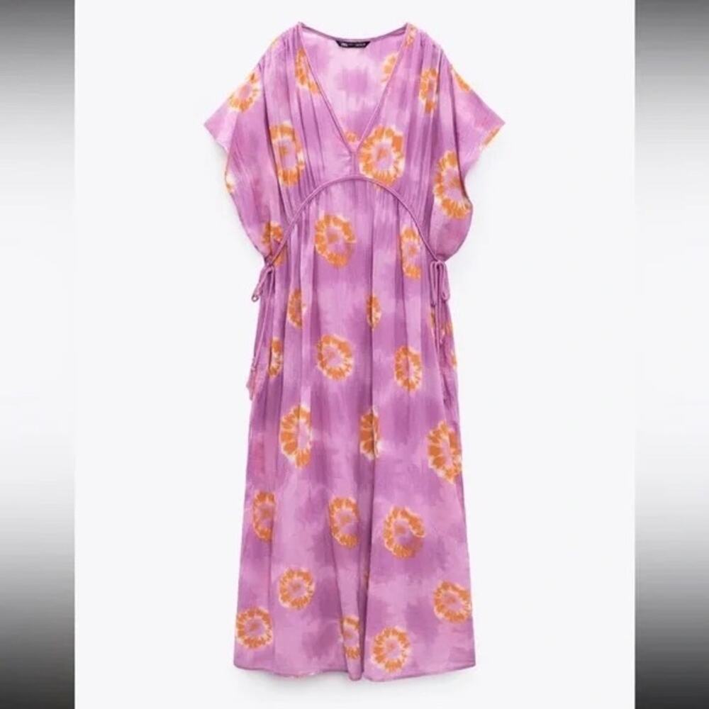 MSRP $70 NWT Easel Floral Printed Midi Kaftan Dress Size M-L | SAME DAY SHIP